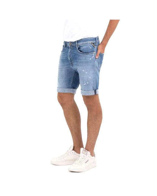 Replay Blue Jeans Shorts mit Stretch
