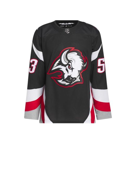 Adidas Black Sabres Skinner Third Authentic Jersey for men