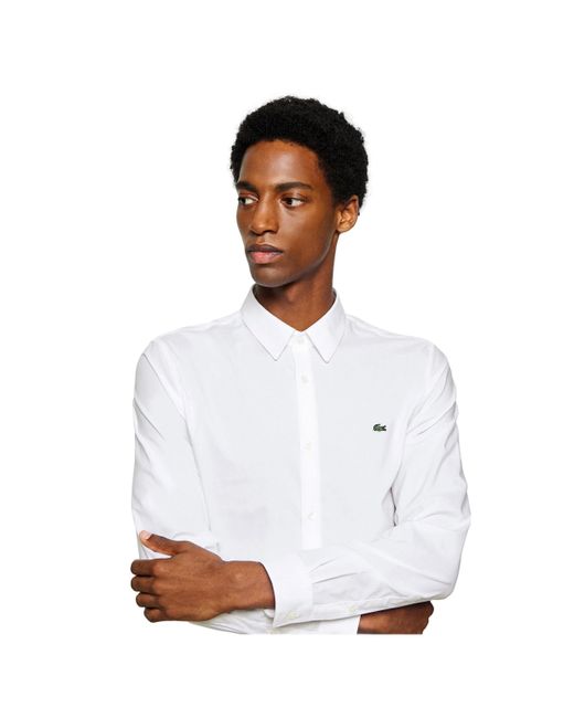 CH5620 Camicia dalla vestibilità Regolare di Lacoste in White da Uomo