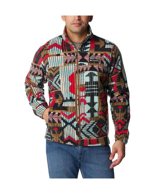 Columbia Red Steens Mountain Print Fleece Jacket for men
