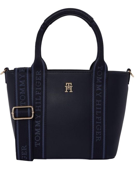 Bolso Tote Mujer Mini Logotape pequeño Tommy Hilfiger de color Blue
