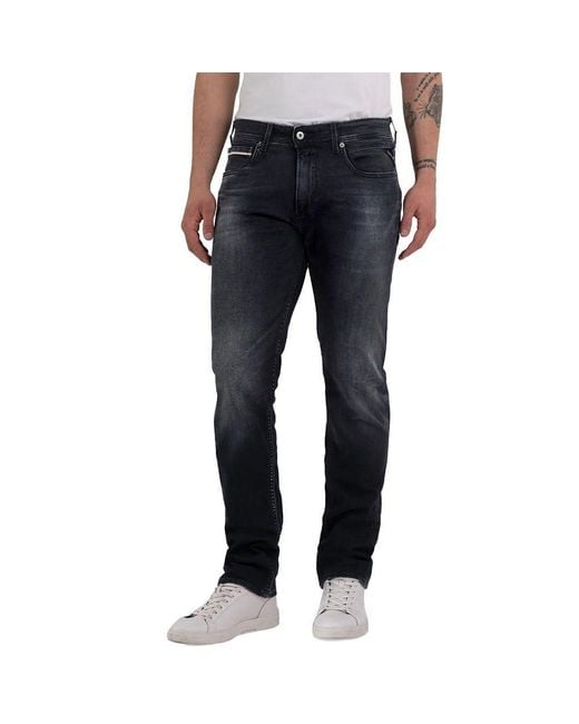 Replay Blue Men's Jeans With Power Stretch for men