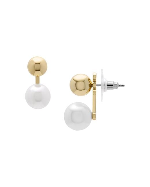 Fossil Metallic Jewelry Gold Brass Earring