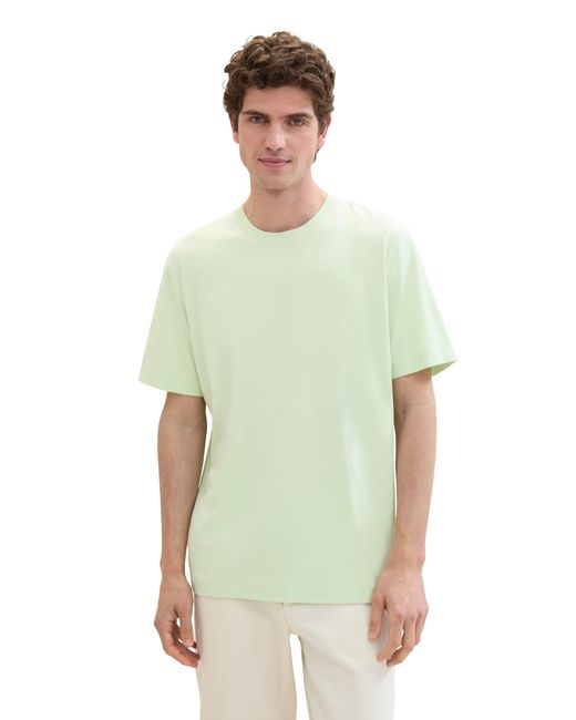 Tom Tailor Basic T-Shirt mit Coolmax Technologie in Green für Herren