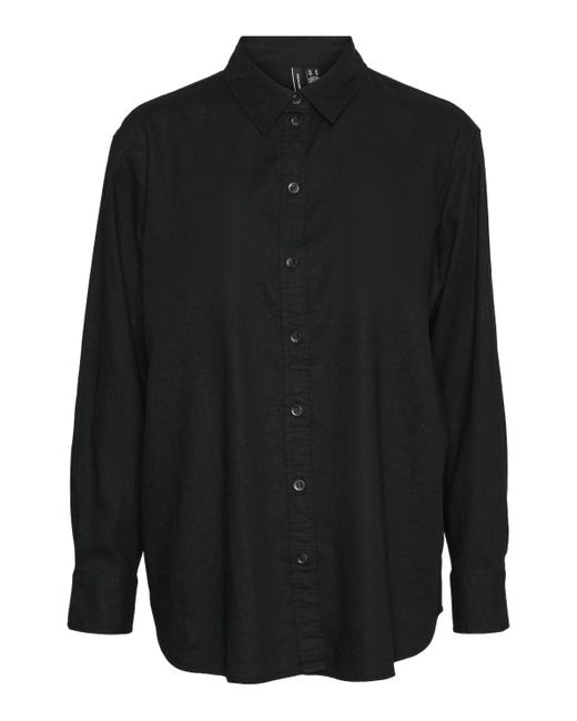 Camicia da Donna Semplice Blusa Girocollo Taglio Ampio Top di Vero Moda in Black