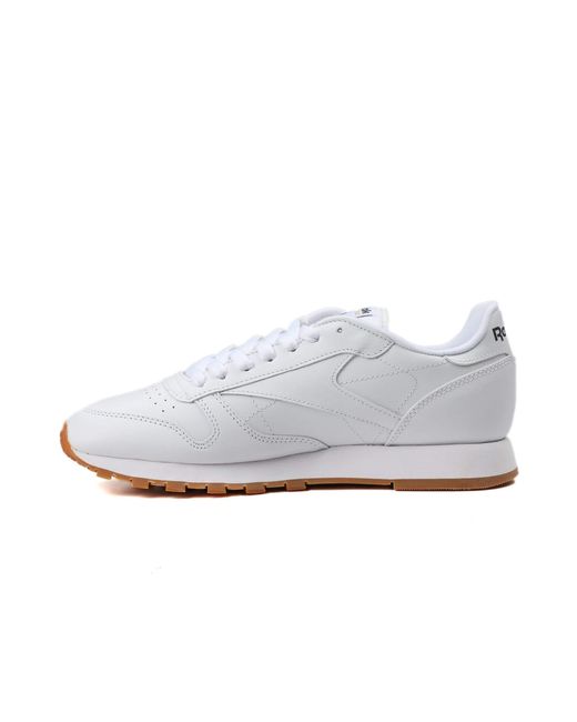 Reebok White Classic Leather Training Running Shoes for men