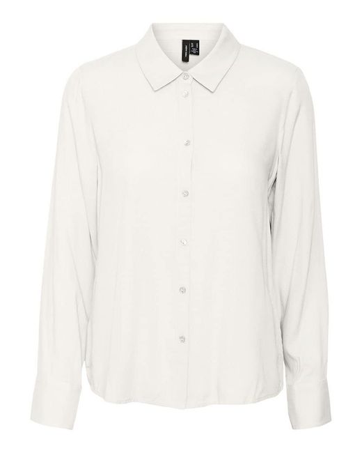 Vmbeauty LS Shirt Ga Noos Camicia da Donna di Vero Moda in White