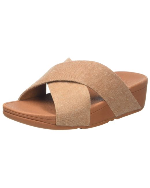 fitflop lulu cross slide shimmer