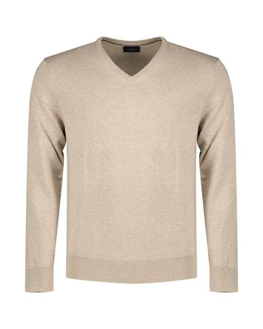 Hackett Natural Hackett Hm703083 V Neck Sweater L for men