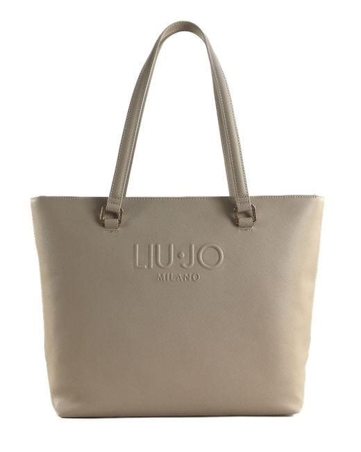 Liu Jo Natural Shopper Schultertasche Halona ESC Tote Bag Neutro taupe