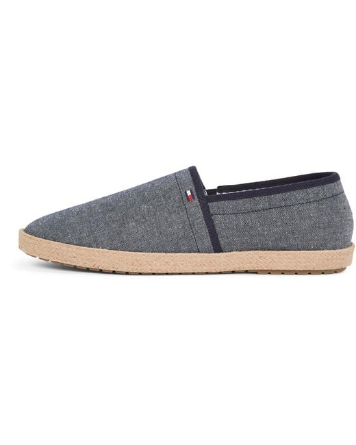 Espadrilles Chambray avec Logo Tommy Hilfiger pour homme en coloris Black