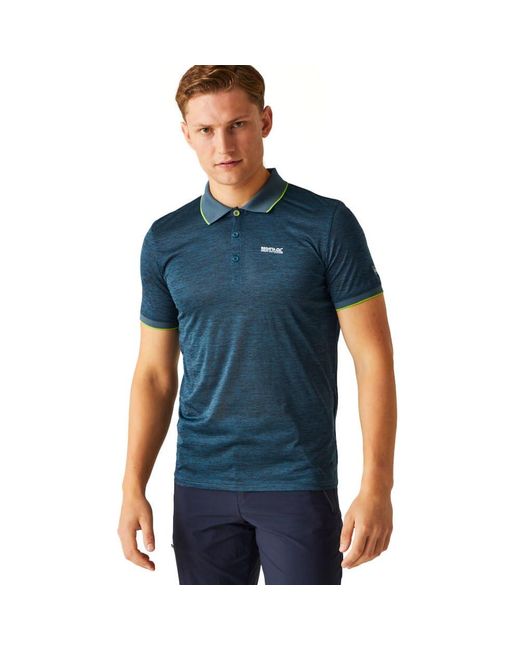 Regatta Blue S Remex Ii Short Sleeve Quick Drying Polo Shirt for men