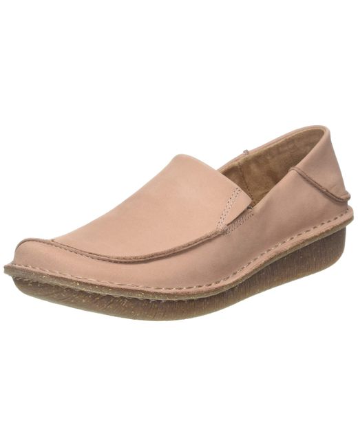 clarks pink loafers