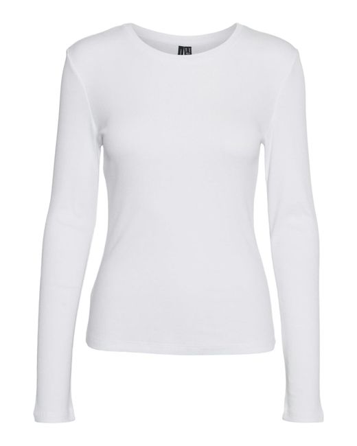Vero Moda White Lightweight Long Sleeve Round Neck Sweater Slim Fit Vmroma