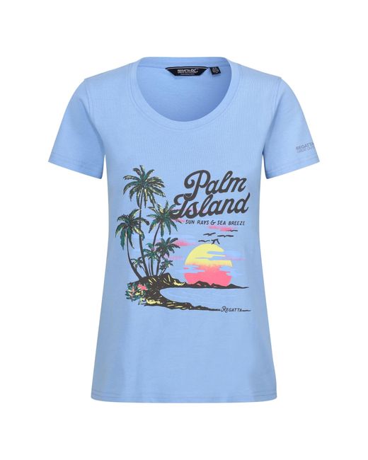 Maglietta da donna Filandra VIII Palm Tree di Regatta in Blue