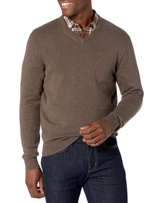 Amazon Essentials Pullover mit V-Ausschnitt in Brown für Herren