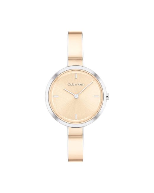 Reloj Analógico de Cuarzo para mujer con Correa en Acero Inoxidable de dos tonos - 25200188 Calvin Klein de color White