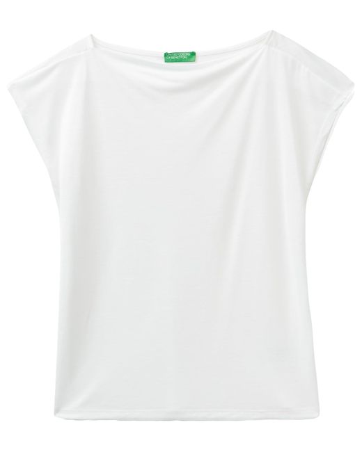 Benetton White 3nlhd106x T-Shirt