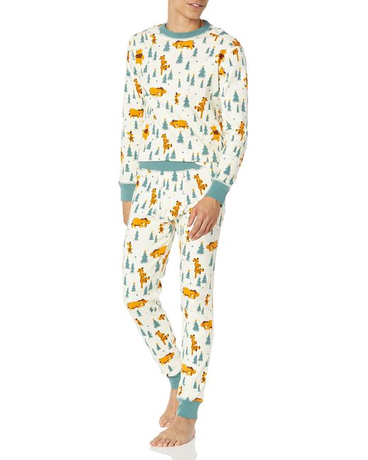 Snug-Fit Cotton Pajamas Pigiama Cotone di Amazon Essentials in Metallic da Uomo