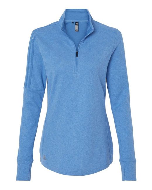 Maglione da donna a 3 strisce con cerniera di Adidas in Blue