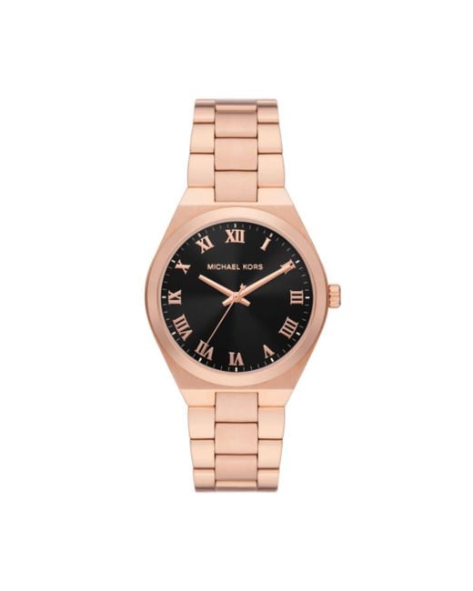 Michael Kors Pink Mk7392 - Lennox Three-hand Rose Gold-tone Stainless Steel Watch