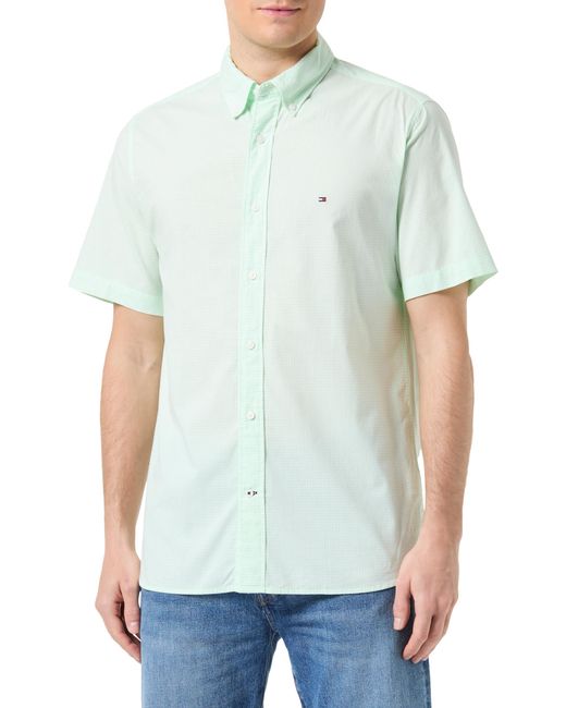 Flex Gingham RF Shirt S/S MW0MW36144 Chemises décontractées Tommy Hilfiger pour homme en coloris Green