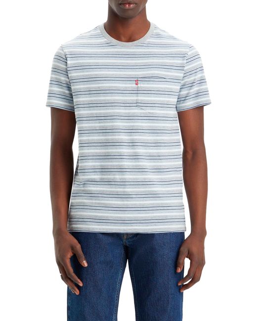 Levi's Blue Ss Classic Pocket Tee T-shirt for men