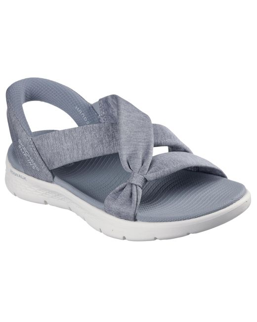 Skechers On-the Go Walk Flex Peyton Handsfree Slip-ins Platte Sandalen Voor in het Blue