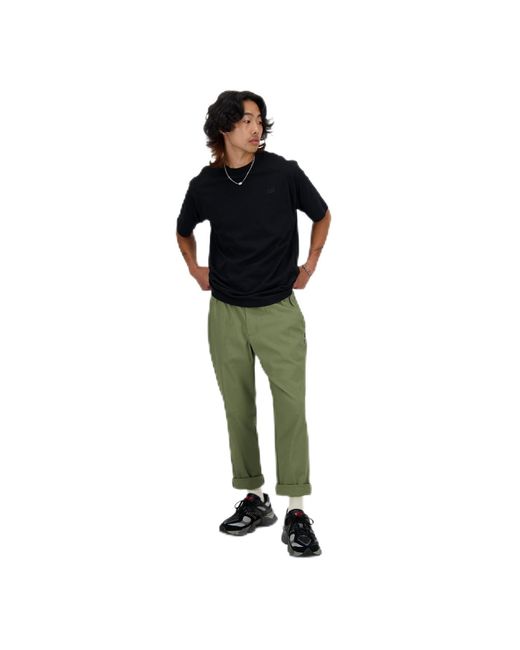 New Balance Green S Twill Trousers Khaki L for men