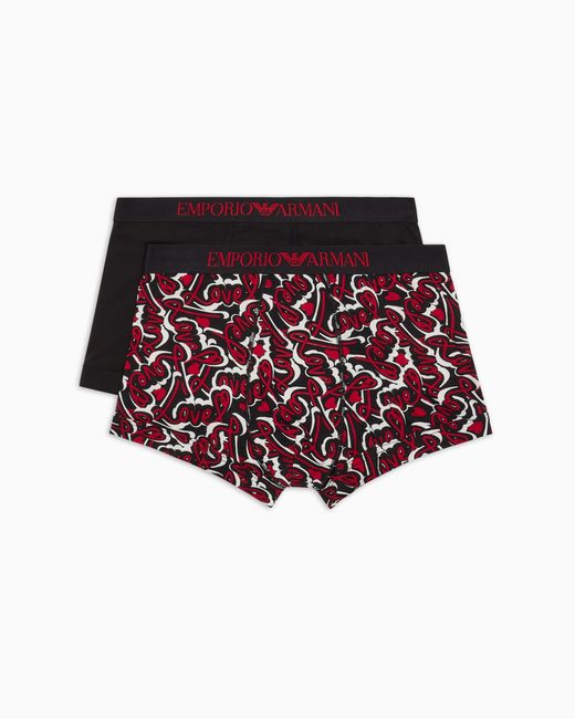 Emporio Armani Multicolor Saint Valentine Collection 2 Pack Trunks for men