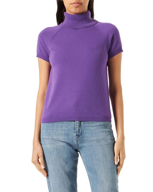 Benetton Turtleneck Sweater M/m 1035e2544 Short Sleeve in Purple | Lyst UK