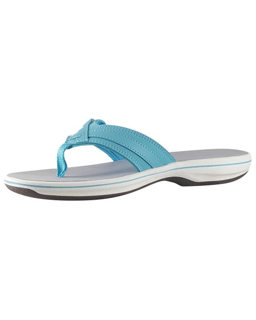 Clarks Blue Brinkley Sea Synthetic Sandals In Standard Fit Size 6