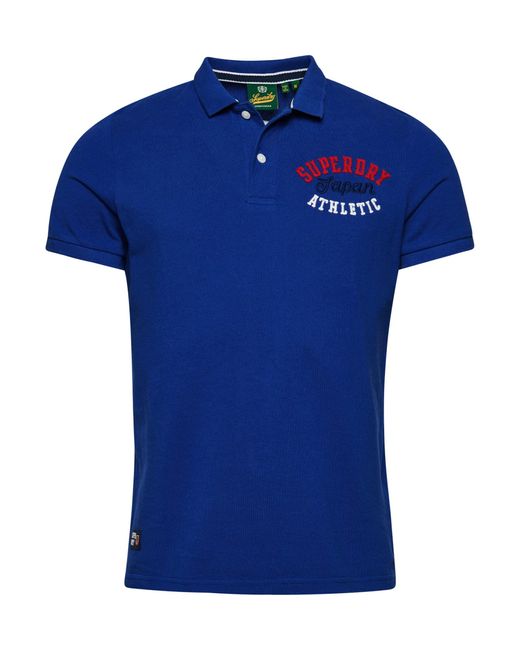 Superdry Blue Embroidered Polo Shirt Sweatshirt for men