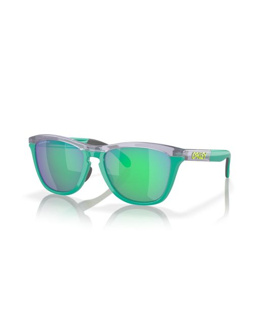 Oakley Green Oo9284a Frogskins Range Low Bridge Fit Round Sunglasses for men