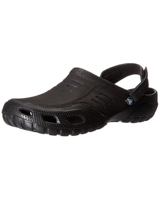Crocs™ Leather Yukon Sport Clogs in Black Black Black (Black) for Men -  Save 24% | Lyst UK