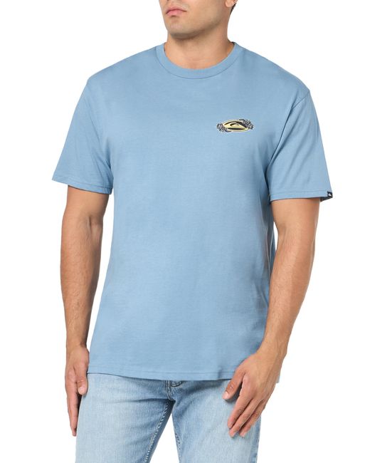 Quiksilver Blue Tc Snap Short Sleeve Tee Shirt T for men