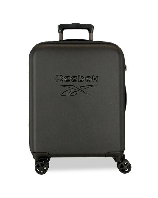 Reebok Green Franklin Cabin Suitcase Black 40x55x20 Cm Hard Abs Closure Tsa 37l 2.55 Kg 4 Wheels Double Hand Luggage By Joumma Bags