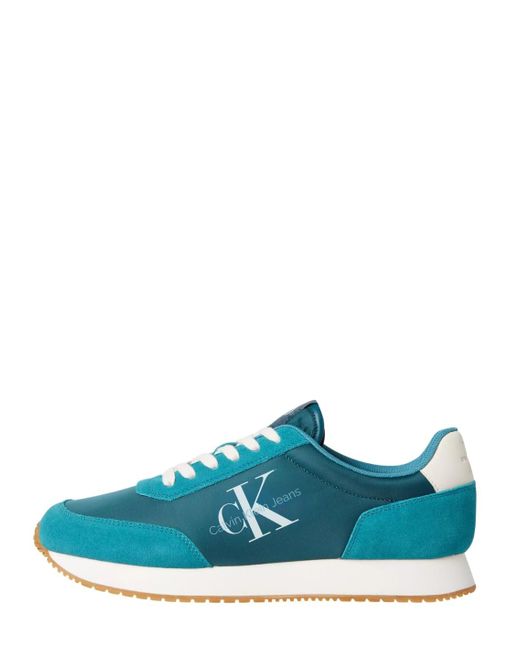 Calvin Klein Blue Retro Runner Low Laceup Su-ny Ml Sneaker for men
