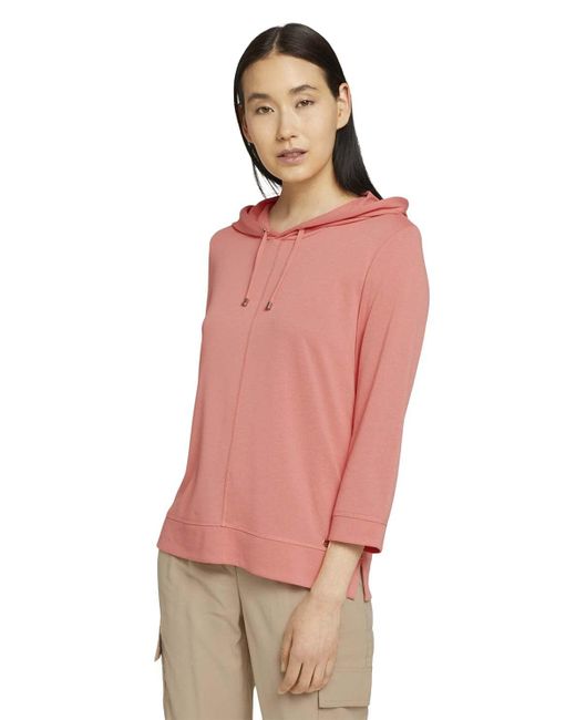 Tom Tailor Pink 3/4-Arm Shirt mit Kapuze