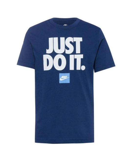 Nike M NSW Tee FRAN JDI VERBIAGE T-Shirt in Blue für Herren