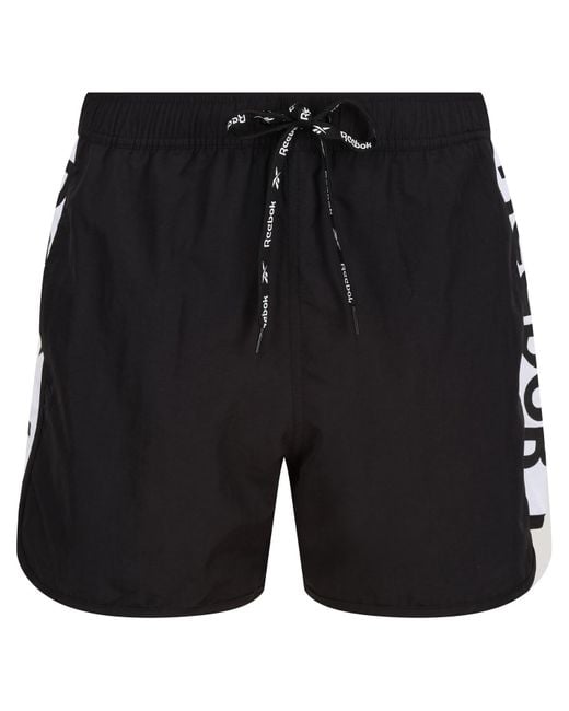 Reebok S Silver Swim Shorts Black/white Xl for men