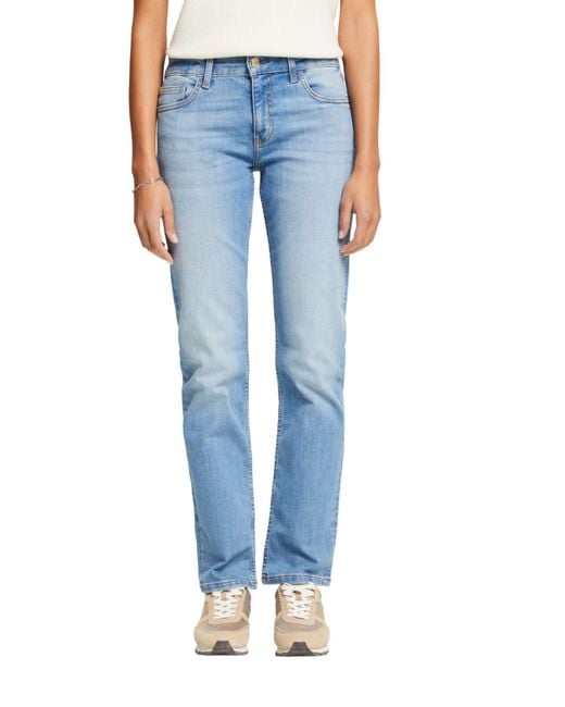Esprit Blue Jeans mit geradem Bein und mittlerer Bundhöhe