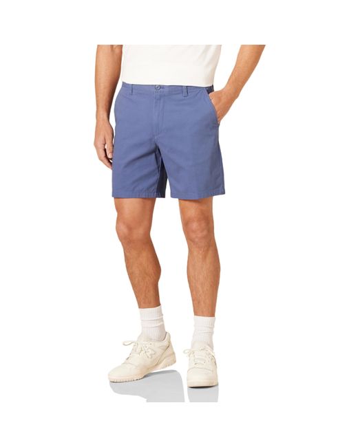 Pantaloncini Chino Elasticizzati e Aderenti da 18 cm Uomo di Amazon Essentials in Blue da Uomo