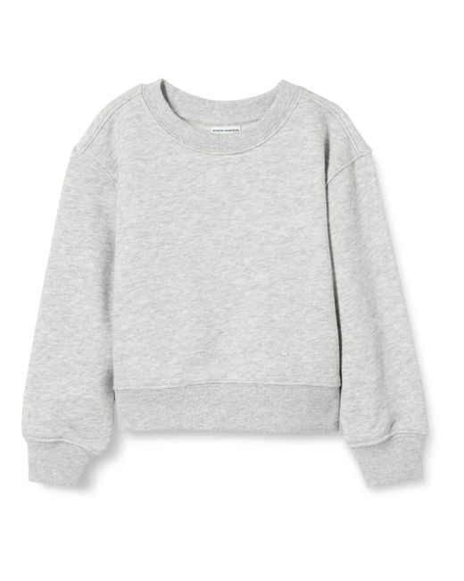 Sudadera con Cuello Redondo de Ajuste Relajado Niño Amazon Essentials de hombre de color Gray