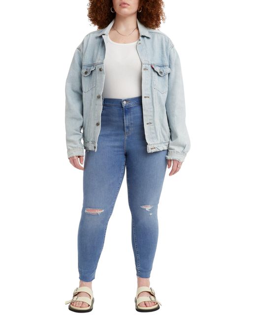Levi's Blue Plus Size 721tm High Rise Skinny Jeans