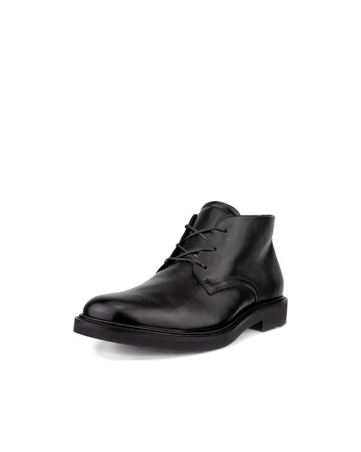 Ecco Black London Plain Toe Chukka Boot for men