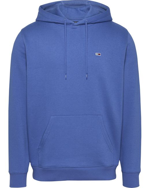 Uomo Felpa Regular Fit Flag Fleece con Cappuccio di Tommy Hilfiger in Blue da Uomo