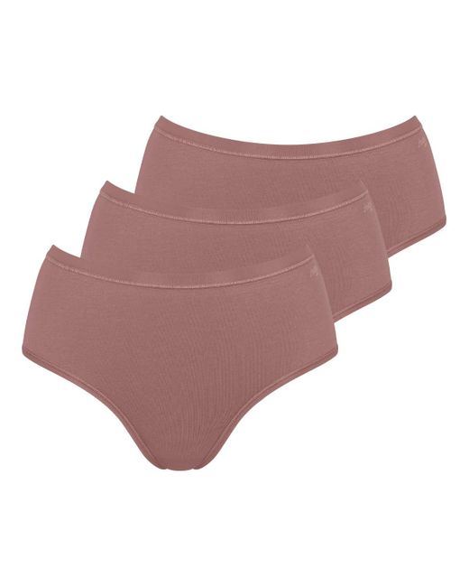 Sloggi Go Daily Cotton Midi 3p Cacao in het Brown
