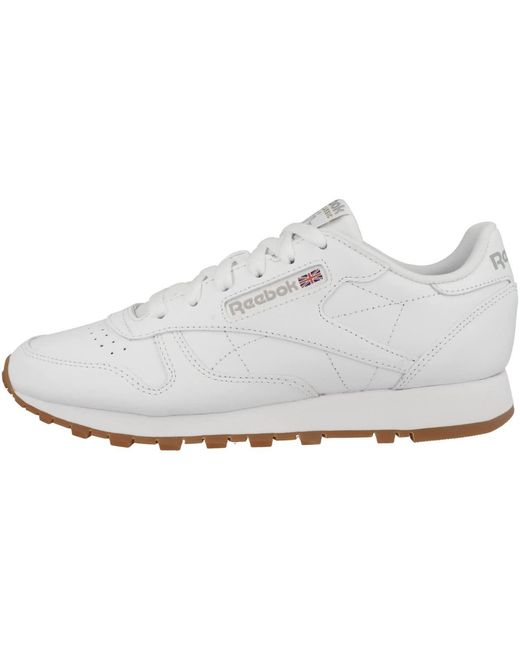 Reebok White Classic Leather Sneakers