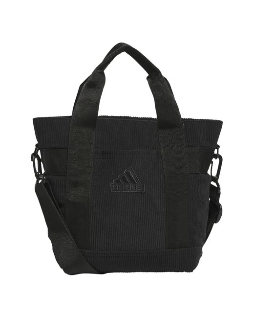 Adidas Black Corduroy Mini Tote Bag
